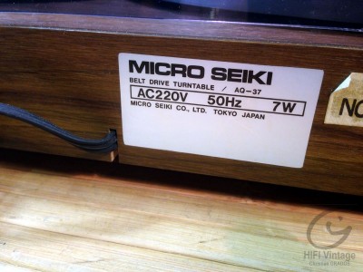 Micro Seiky AQ-37 platine Hifi vintage réparateur