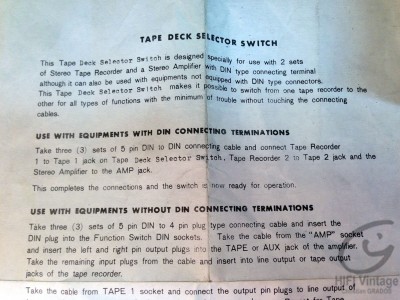 Selecteur d'entrées magnéto