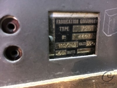 GRAMMONT Type 725 Hifi Vintage réparation