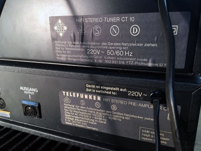 TELEFUNKEN Chaîne complète CP-20/CM-20/CT-10/CS-10