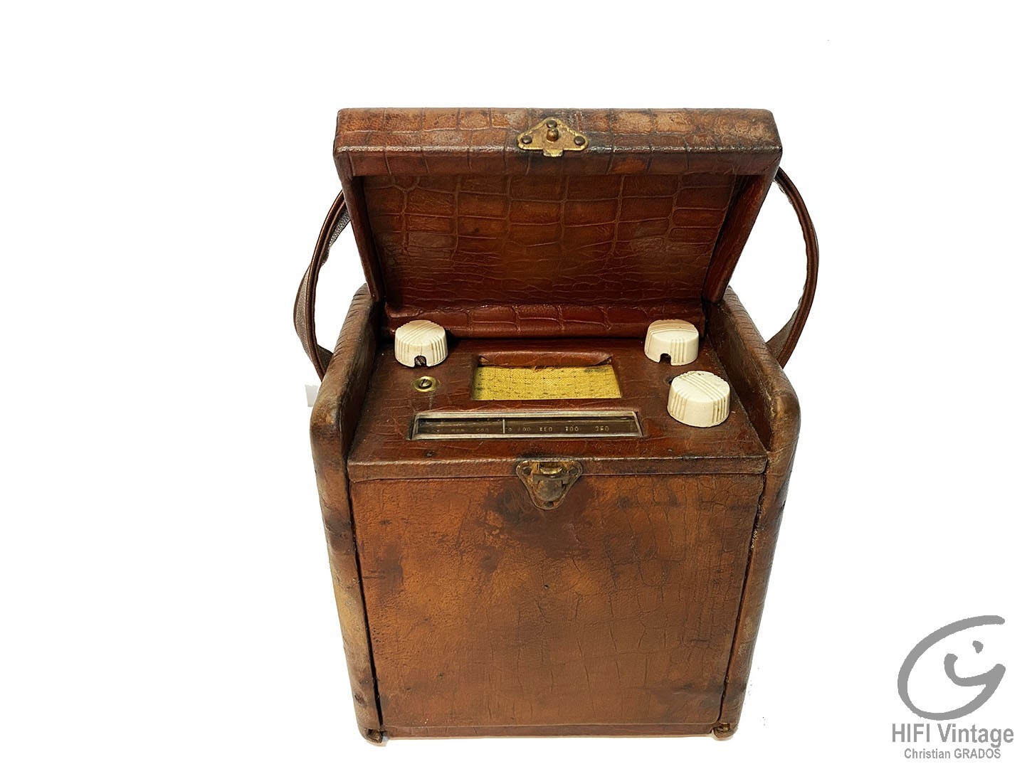 Radio recepteur portable compact coffret cuir