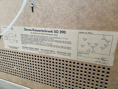 GRUNDIG SO-390 Hifi vintage réparation