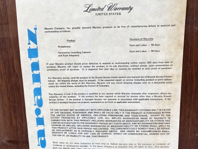 MARANTZ WC-153 Hifi vintage réparation