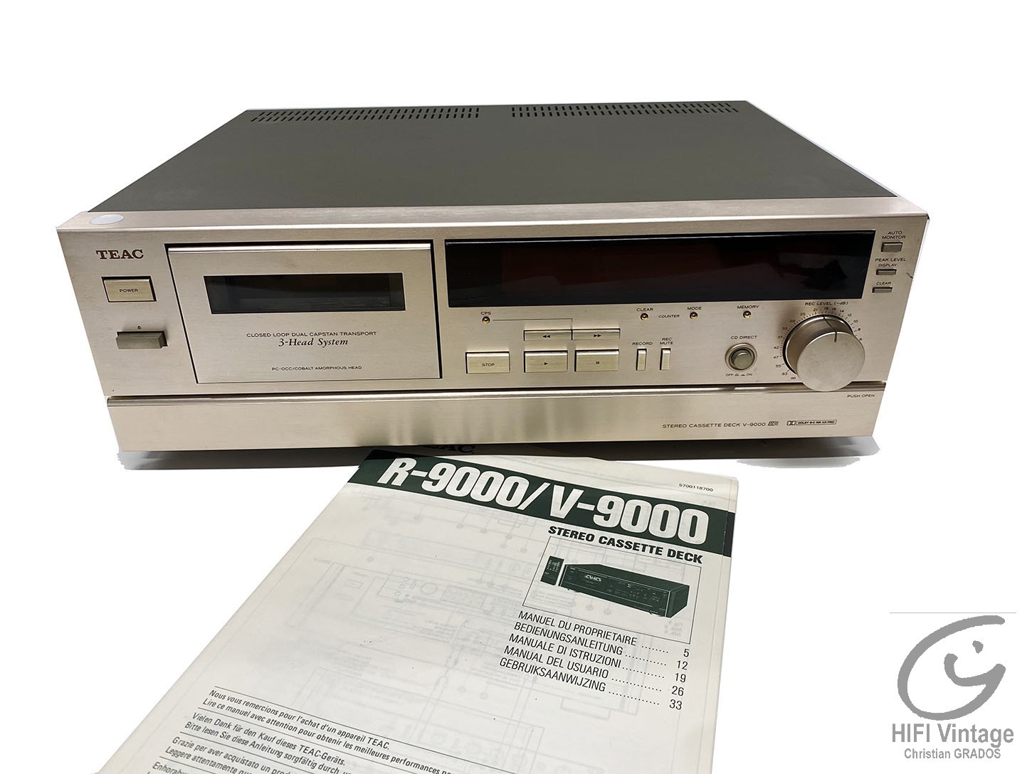 TEAC 3-Head System カセットプレーヤー　V-9000 TEAC-v-9000