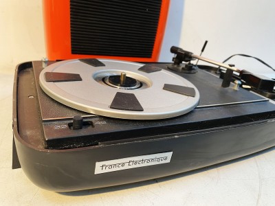 FRANCE ELECTRONIQUE Poppy Electrophone orange Hifi vintage réparations