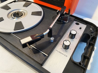 FRANCE ELECTRONIQUE Poppy Electrophone orange Hifi vintage réparations