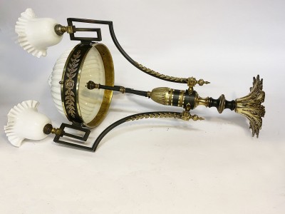 Lustre Bronze doré et métal Empire