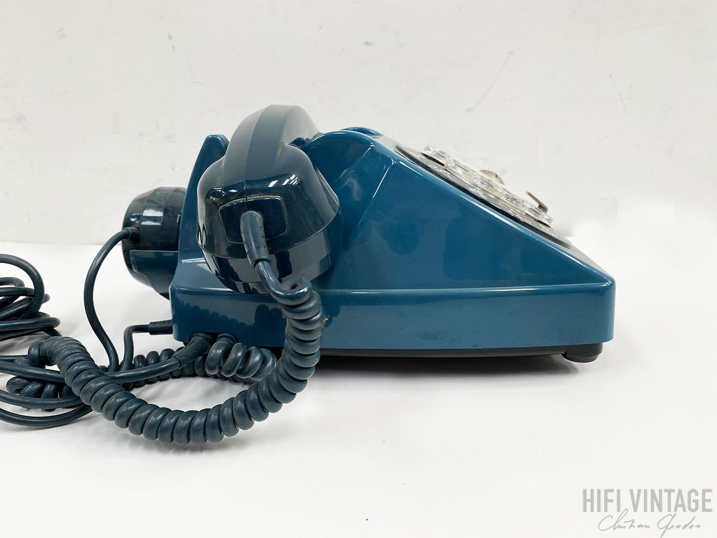 Ancien telephone socotel bleu s63 vintage seventies - Décoration