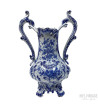 GIEN Vase porcelaine Bleu 