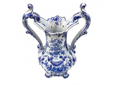 GIEN Vase porcelaine Bleu 