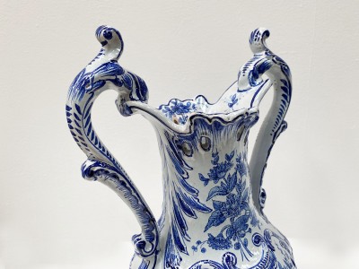 GIEN Vase porcelaine Bleu 