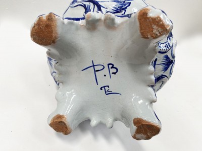 GIEN Vase porcelaine Bleu 