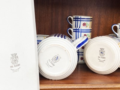 GIEN VAL FLEURY Service à thé faillance 1950