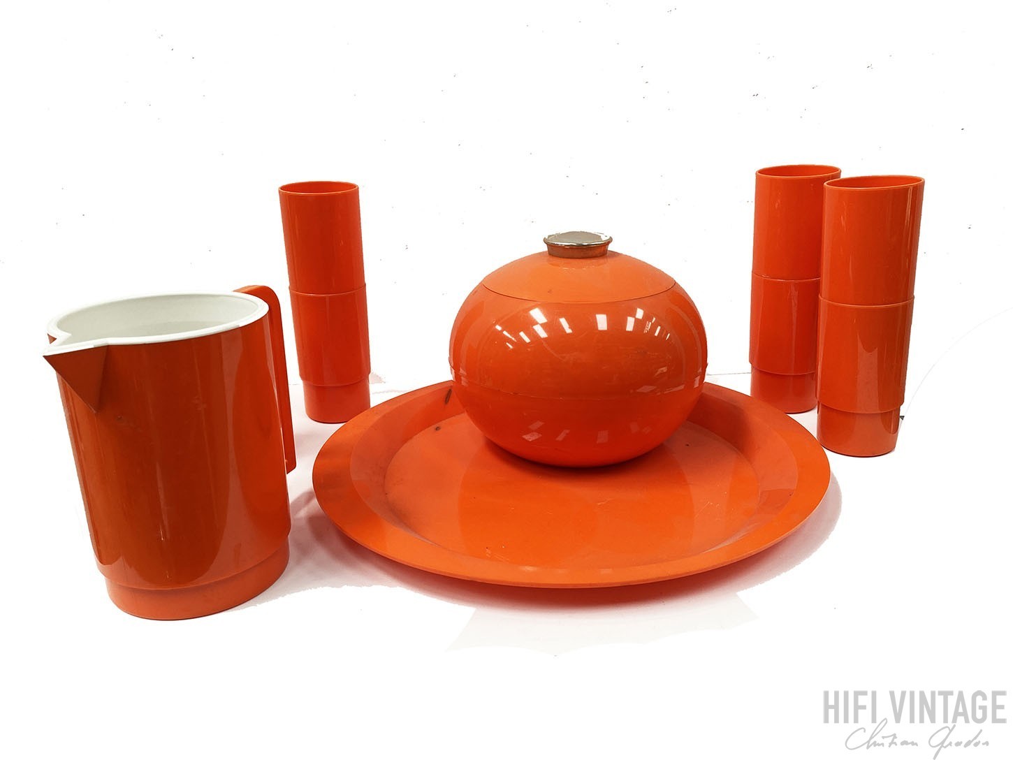 Service à rafaichissement orange