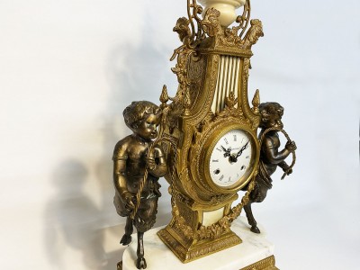 Pendule angelots bronze