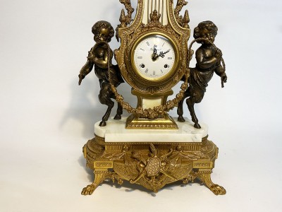 Pendule angelots bronze