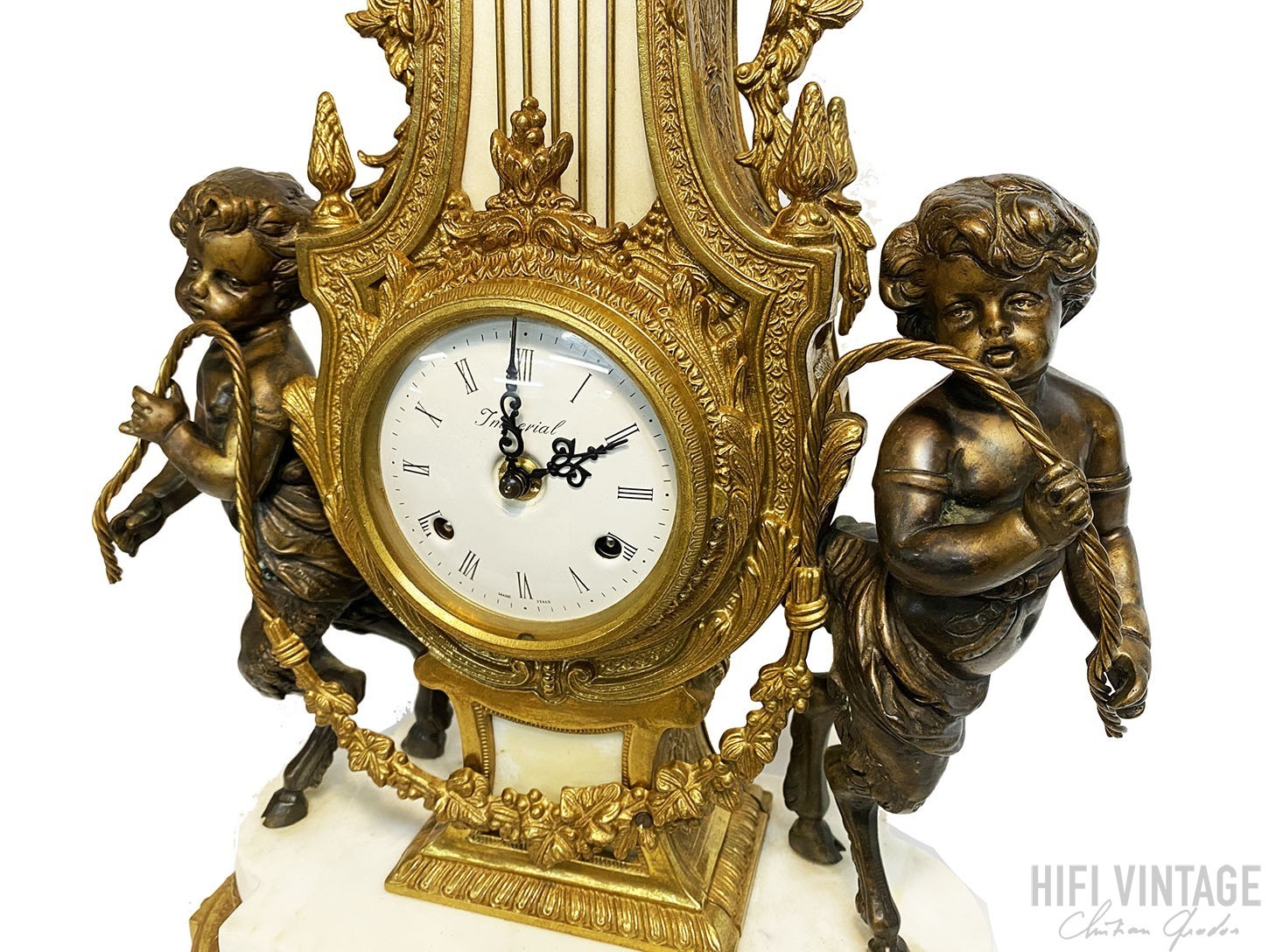 Pendule angelots bronze