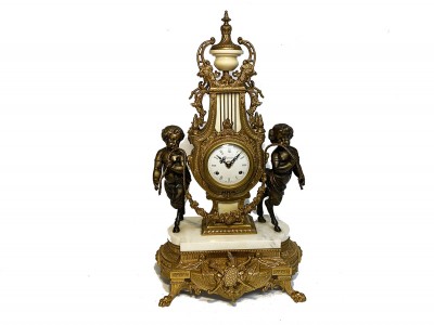 Pendule angelots bronze