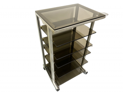 MEUBLE HIFI Verre et Alu