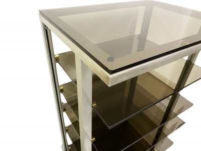 MEUBLE HIFI Verre et Alu