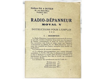 DA & DUTILH MOVAL V Radio Dépanneur