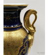 VASE Limoges XIX Bleu et or