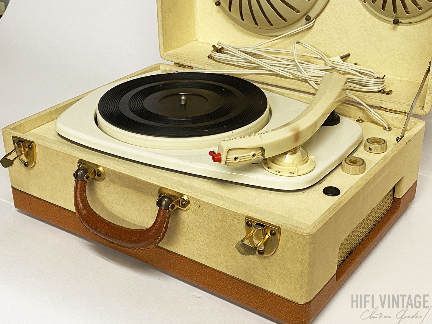 Tourne-disques Mélodyne Electrophone Melovox - Valise Vintage - Fabriqué En France