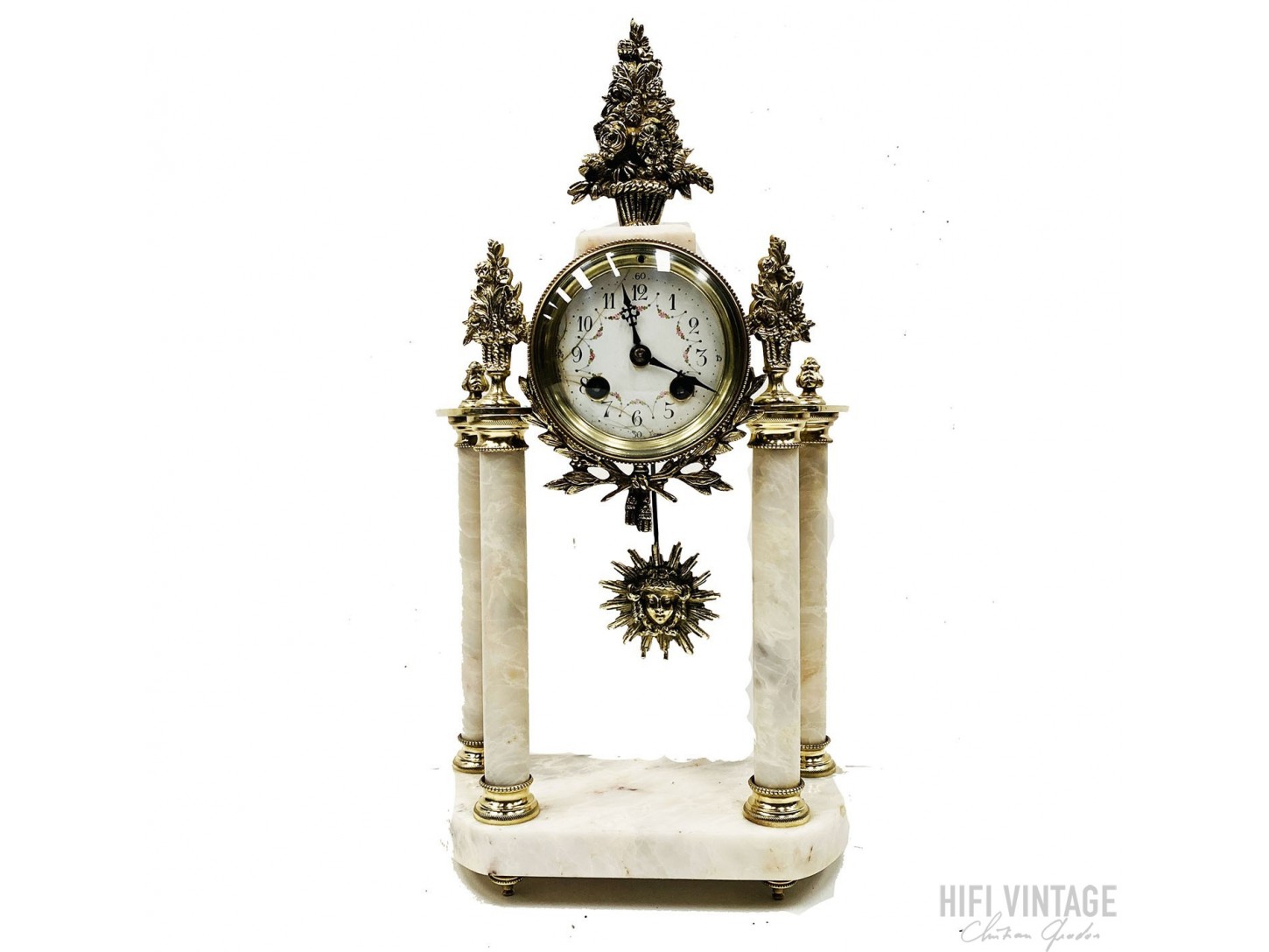 Pendule Portique Marbre Louis Philippe