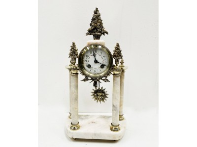 Pendule Portique Marbre Louis Philippe