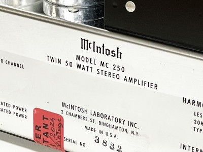 McINTOSH MC-250 Hifi Vintage Réparations