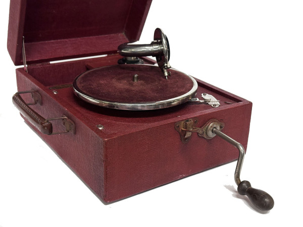 PHONIA Gramophone mini rouge Hifi Vintage Réparation