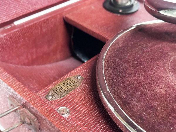 PHONIA Gramophone mini rouge Hifi Vintage Réparation