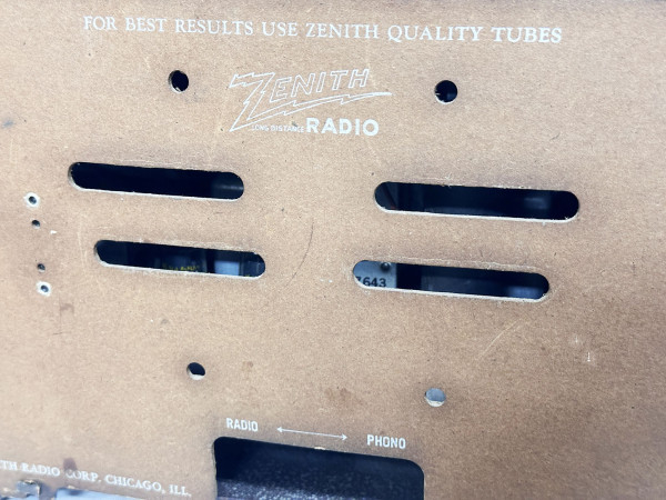 ZENITH 6J05 Hifi Vintage réparation