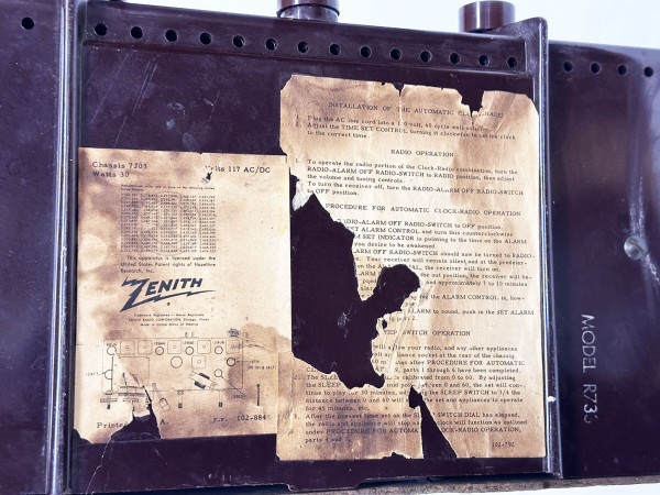 ZENITH SL07-R520 Hifi Vintage réparation