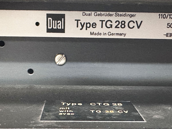 DUAL C TG-28 Hifi Vintage Réparations