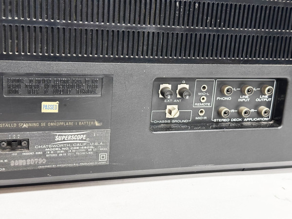 SUPERSCOPE CRS 4803-L Hifi Vintage Réparations