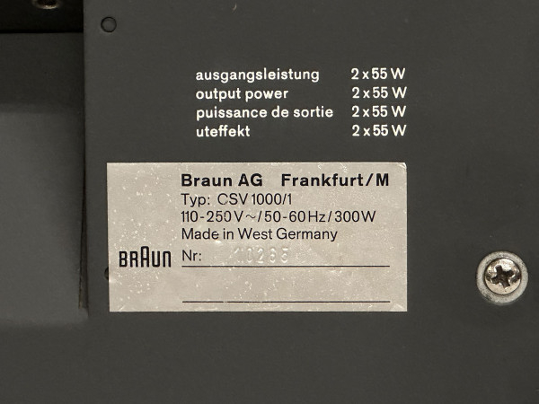 BRAUN CSV-1000