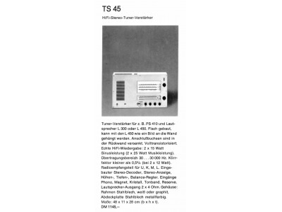BRAUN TS-45/1 Hifi Vintage Réparations