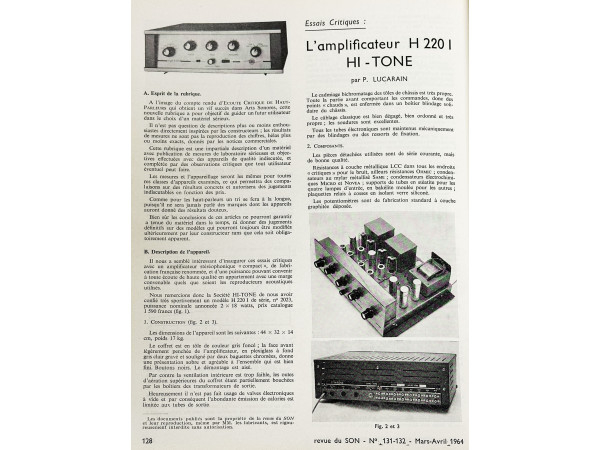 HITONE H-220-I  Hifi Vintage réparations