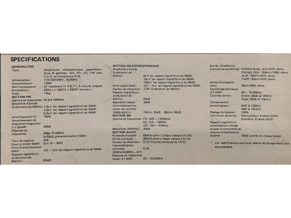 SHARP SA-607-H Hifivintage Réparations
