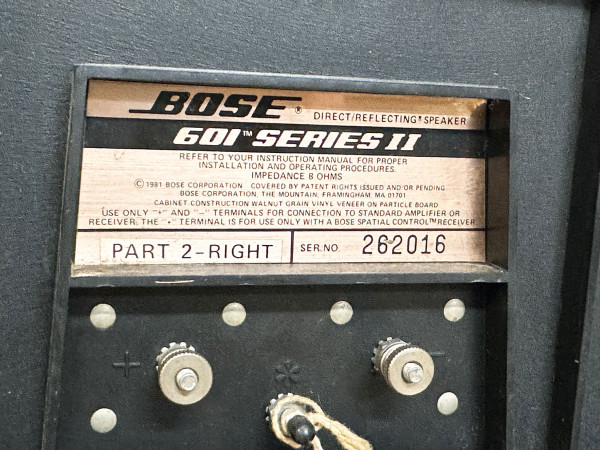 BOSE 601 Série II Hifivintage Réparations