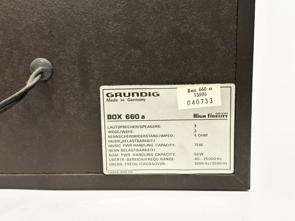 GRUNDIG Box 660 A HifiVintage Réparations