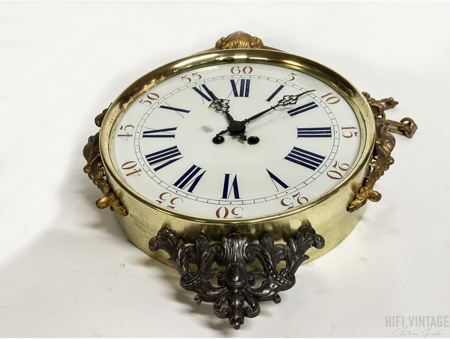 Horloge de hall en laiton XIX HifiVintage 