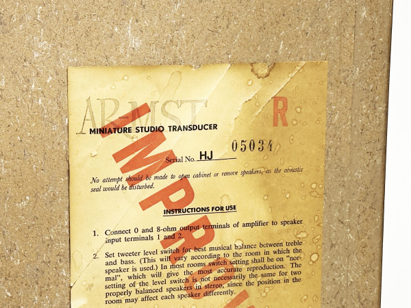 ACOUSTIC RESEARCH MST HifiVintage réparations