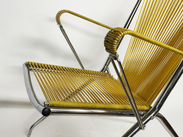 MONPOIX ANDRE Fauteuil Scoubidou 1970 HifiVintage réparations