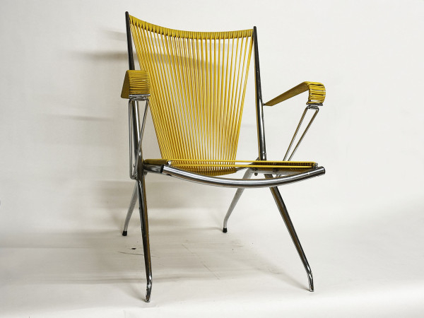 MONPOIX ANDRE Fauteuil Scoubidou 1970 HifiVintage réparations