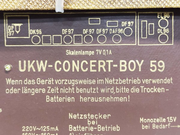 GRUNDIG Concert Boy 59 Hifi Vintage réparations
