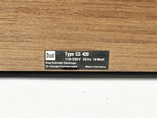 DUAL CS-420 Hifi Vintage réparations