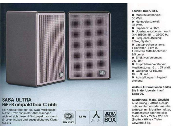 SABA Ultra HIFI Box C-555
