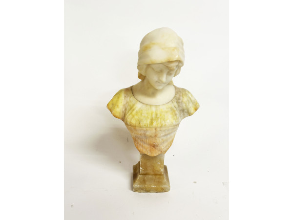 Buste en Albatre et Marbre   Hifi vintage Paris